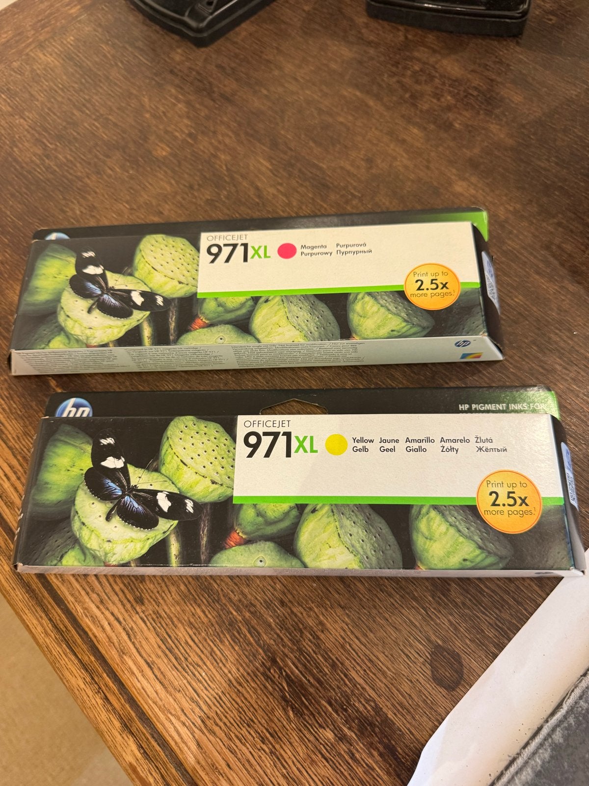2x HP OfficeJet 971XL Inktcartridges (Magenta & Geel), Ophalen of Verzenden, Nieuw, Cartridge