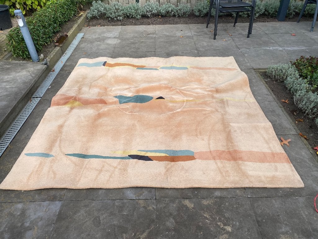 Vloerkleed zuiver scheerwol, Ophalen, Gebruikt, Vierkant, 200 cm of meer