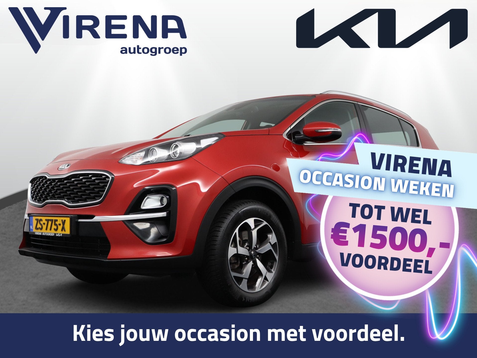 Kia Sportage 1.6 GDI DynamicLine - Cruise Control - Climate, Auto's, Voorwielaandrijving, 12 maanden, Stof, Gebruikt