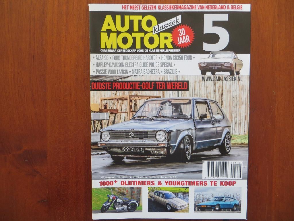Auto Motor Klassiek 5 2016 VW Golf, Alfa 90, Matra Bagheera, Ophalen of Verzenden, Nieuw, Volkswagen