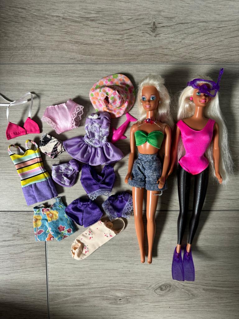Barbie Glitter Beach & Ocean Friends poppen + kleding, Ophalen of Verzenden, Gebruikt, Barbie