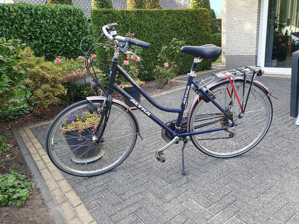 Te Koop: Damesfiets, Altra Prisma, kleur blauw., Gebruikt, Velgrem, (Extra) lage instap, 50 tot 53 cm