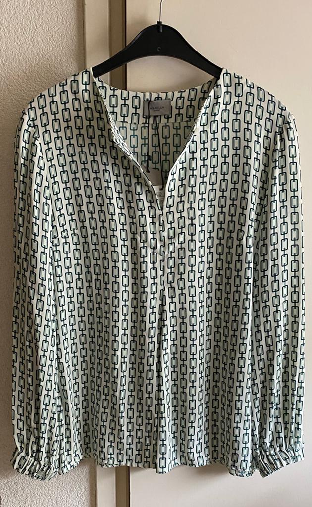 Nieuwe Marella blouse - 38 / 40 - ecru met groen tinten, Maat 38/40 (M), Verzenden, MaxMara, Nieuw