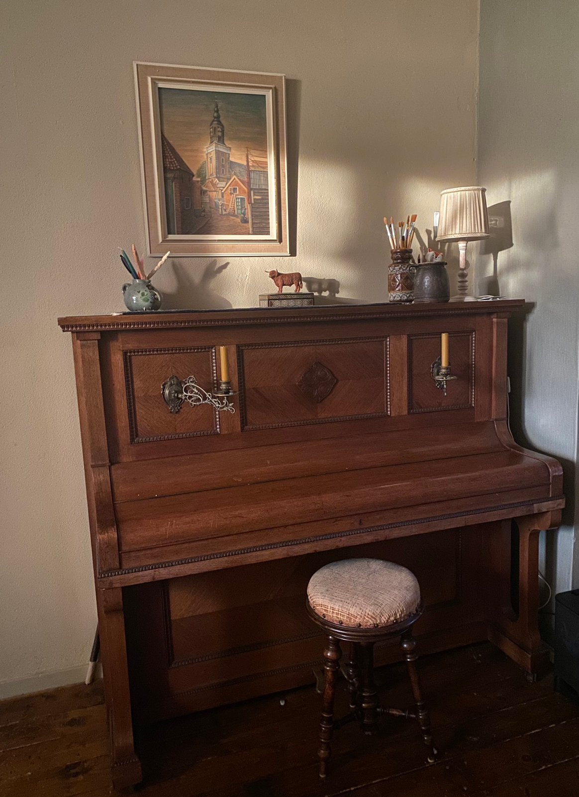 Piano J. Schneider Berlin te koop, Ophalen of Verzenden, Zo goed als nieuw, Zwart