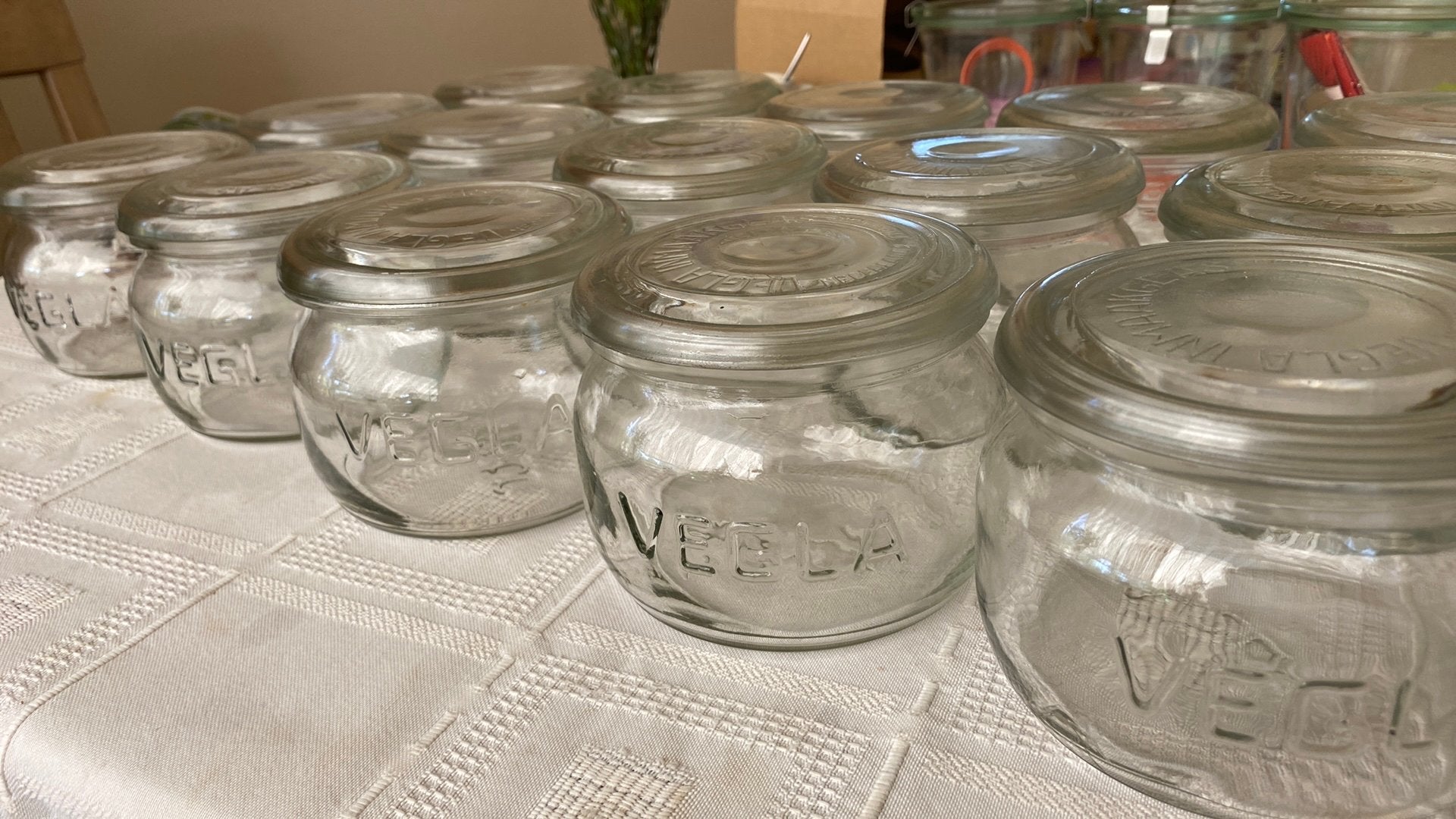 19 stuks VEGLA Wekpotten 1/2 ltr, Huis en Inrichting, Ophalen, Zo goed als nieuw, Overige merken, Glas