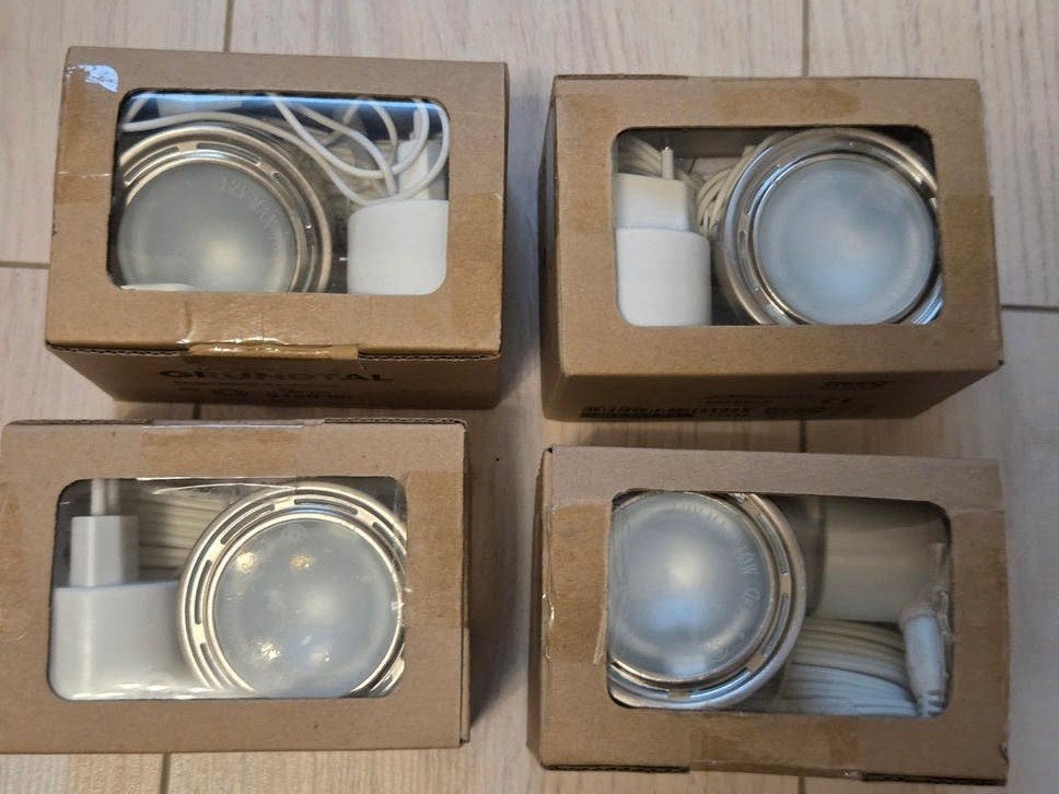 IKEA Grundtal Spotjes 4x G4 10W 12V, Grijs, Nieuw, G4, Ophalen of Verzenden