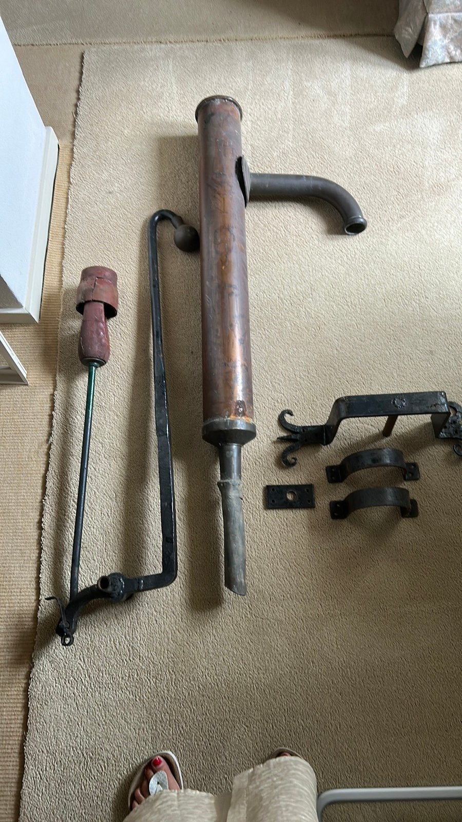 Koperen waterpomp, Ophalen, Gebruikt, Handmatig