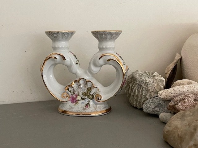 Vintage kandelaar porselein Chodziez. Barok stijl., Antiek en Kunst, Ophalen