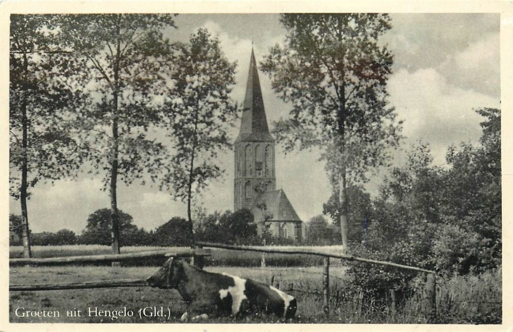 378-299-039 Hengelo GLD Groeten uit, Verzamelen, Ansichtkaarten | Nederland, Verzenden, Voor 1920, Gelderland
