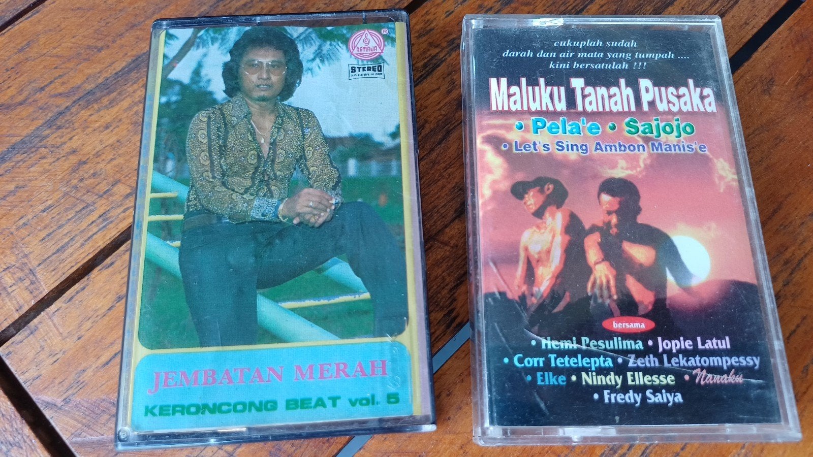 Indonesische cassettebandjes: Keroncong Beat & Maluku, Gebruikt, 2 t/m 25 bandjes, Wereldmuziek, Ophalen of Verzenden