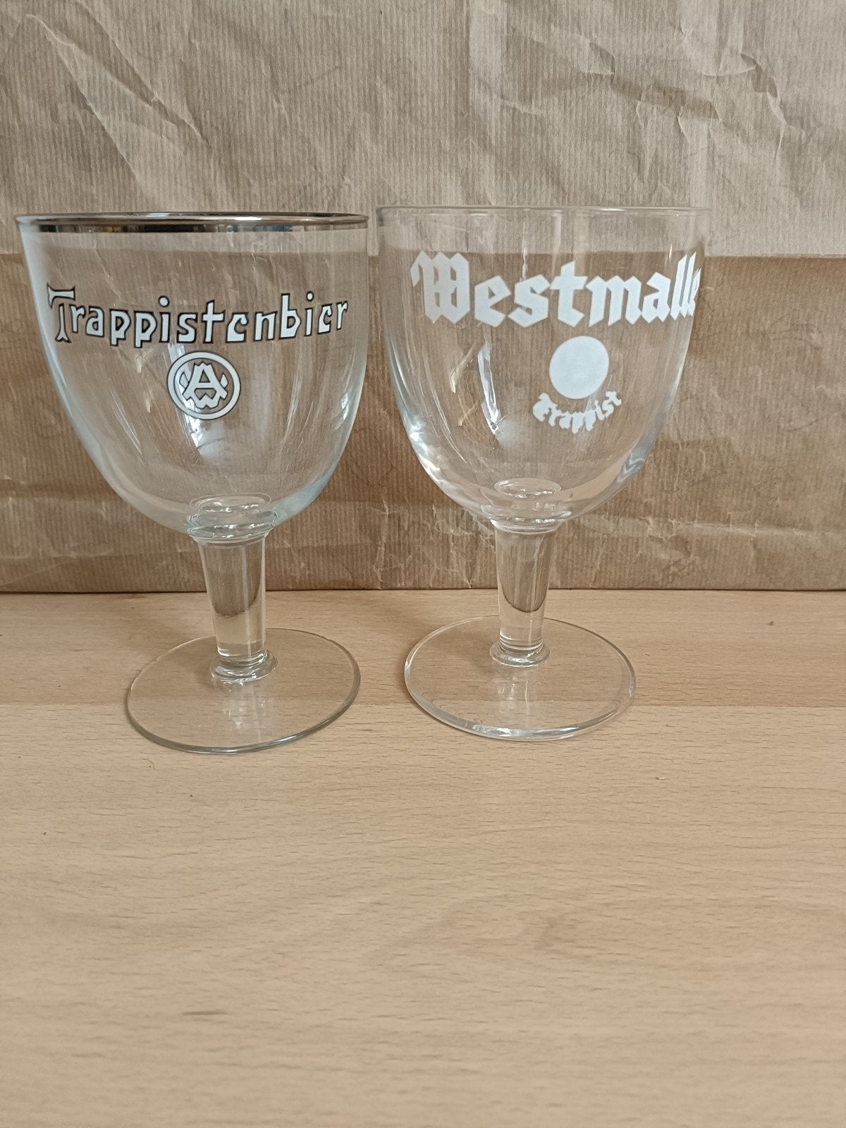2 Westmalle Trappist glazen, Ophalen of Verzenden