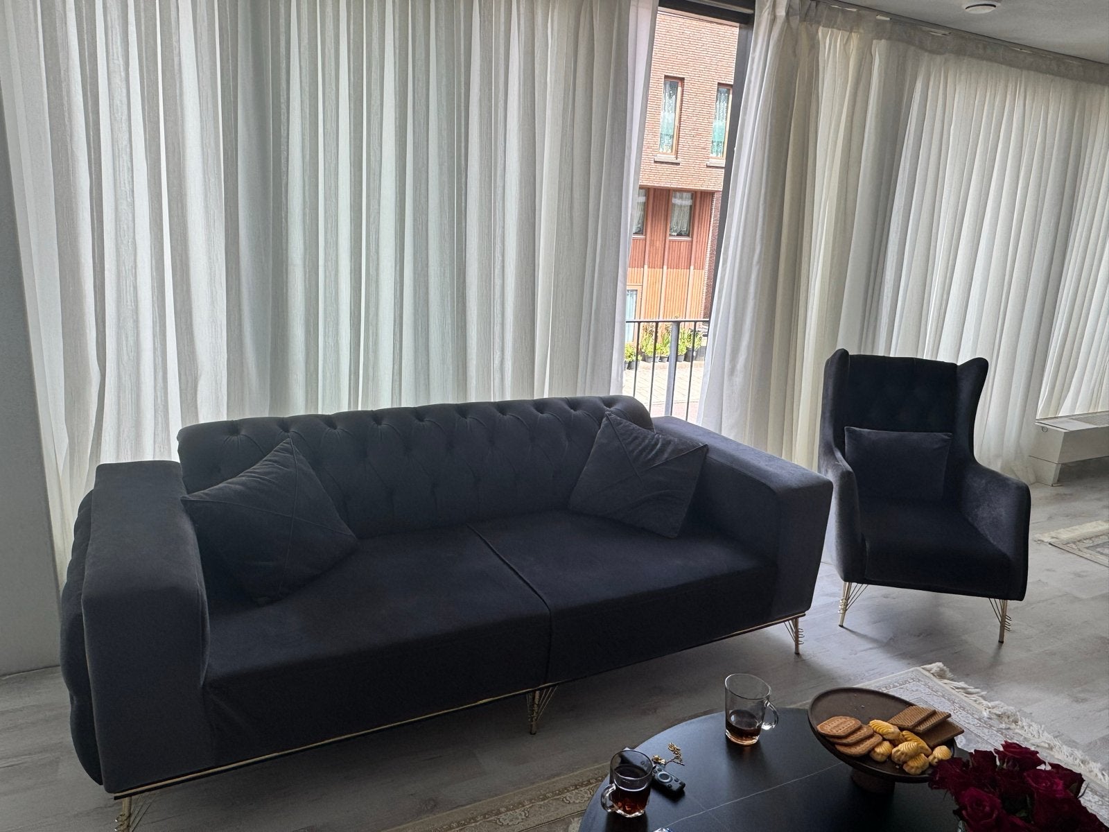 2 banken + 2 stoel/bank, Huis en Inrichting, Ophalen, Driepersoons, 75 tot 100 cm, Zo goed als nieuw