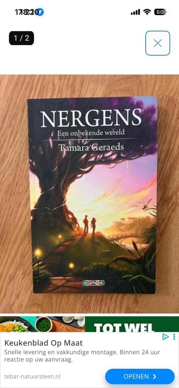 JeugdBoek - Nergens - Tamara Geraeds, Ophalen of Verzenden, Zo goed als nieuw, Fictie