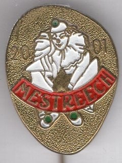 Mestreech Maastricht koper carnavals speldje ( Z_202), Ophalen of Verzenden, Zo goed als nieuw, Stad of Land, Speldje of Pin