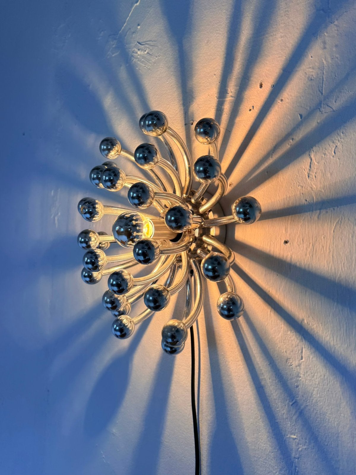Vintage ‘Pistillino’ wandlamp, Valente Luce ‘70, Kunststof, Gebruikt, Indirect licht, Valente Luce