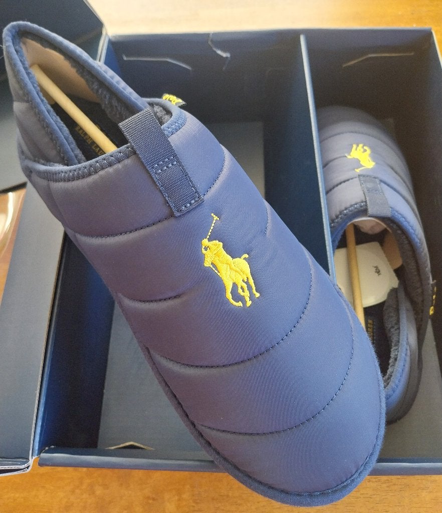 Ralph Lauren schoenen slippers 42.5 43 43.5, Kleding | Heren, Schoenen, Nieuw, Slippers, Blauw, Ophalen of Verzenden