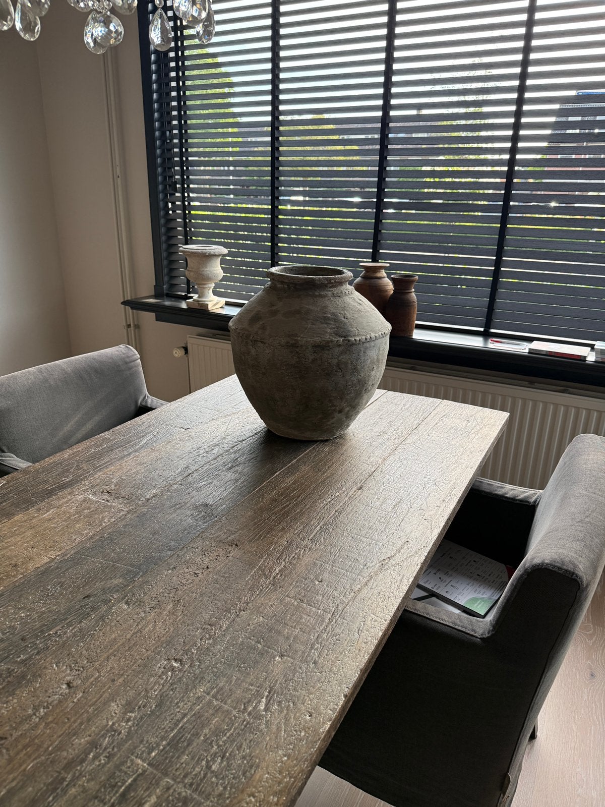 Schitterende eethoek met 4 fijne fauteuils, Huis en Inrichting, Gebruikt, 200 cm of meer, Overige materialen, Landelijke stijl
