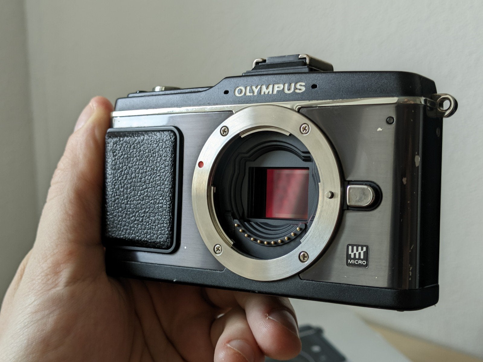 Rare Black Metal Build Olympus E-P2 M4/3 Body, Ophalen of Verzenden, Olympus, Geen optische zoom