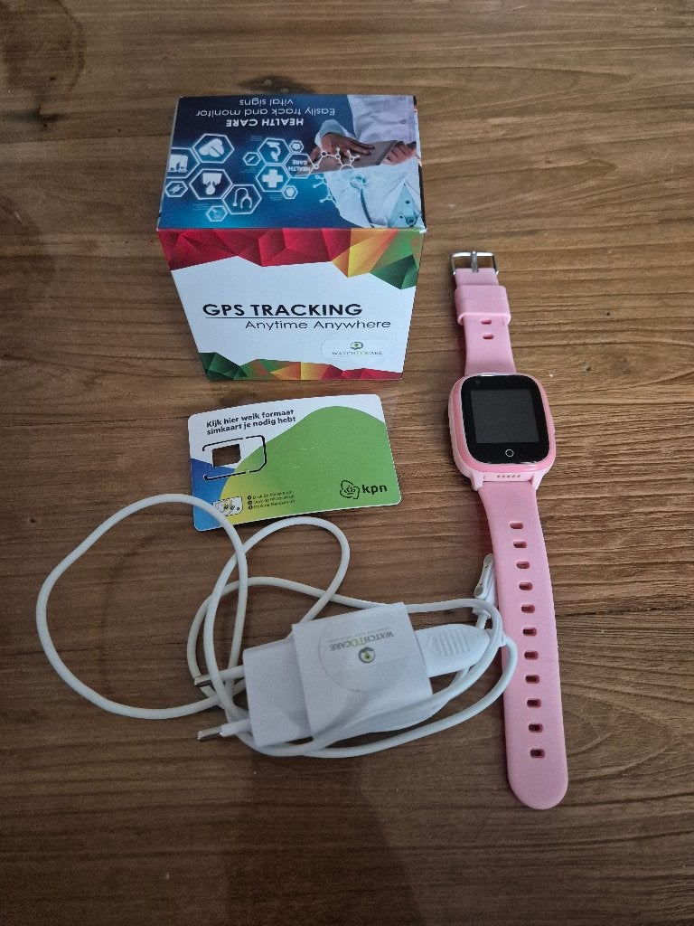 Gps tracking  horloge watch to care, Ophalen of Verzenden, Zo goed als nieuw, Roze, Jongen of Meisje