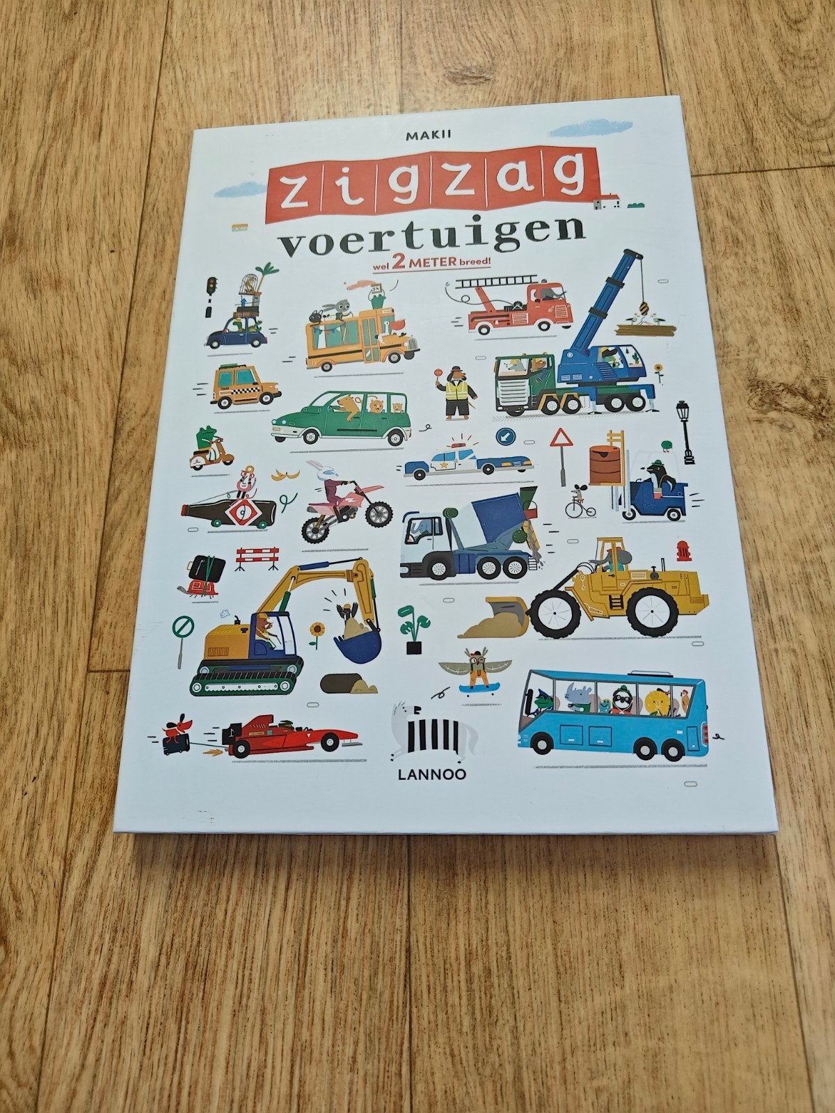 Zigzag Voertuigen: Uitklapboek voor Kinderen, Boeken, Ophalen, Zo goed als nieuw, Uitklap-, Voel- of Ontdekboek, Makii