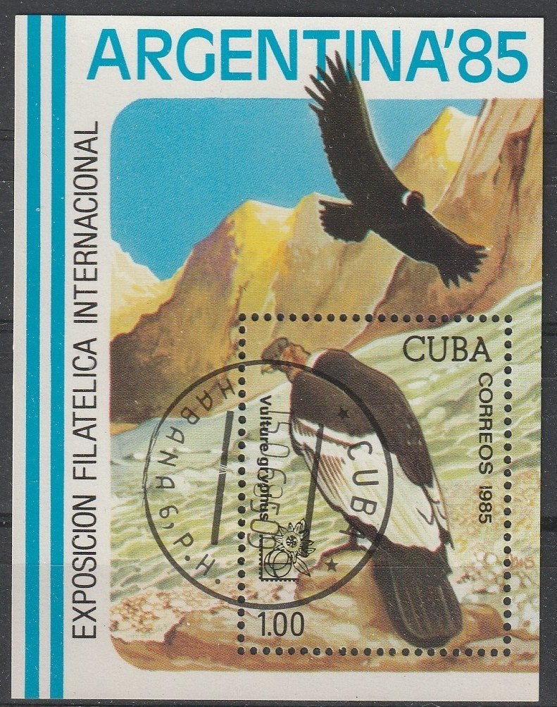 4291. Cuba Blok 90 gest. Postzegeltentoonstelling, Postzegels en Munten, Postzegels | Amerika, Ophalen of Verzenden, Gestempeld