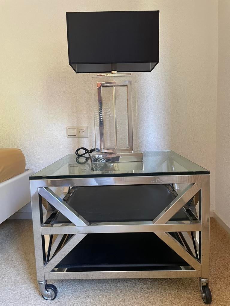 Side Table Prado 2x + Tafellamp Arlington Eichholtz, Ophalen of Verzenden, Nieuw, 25 tot 50 cm, Rechthoekig
