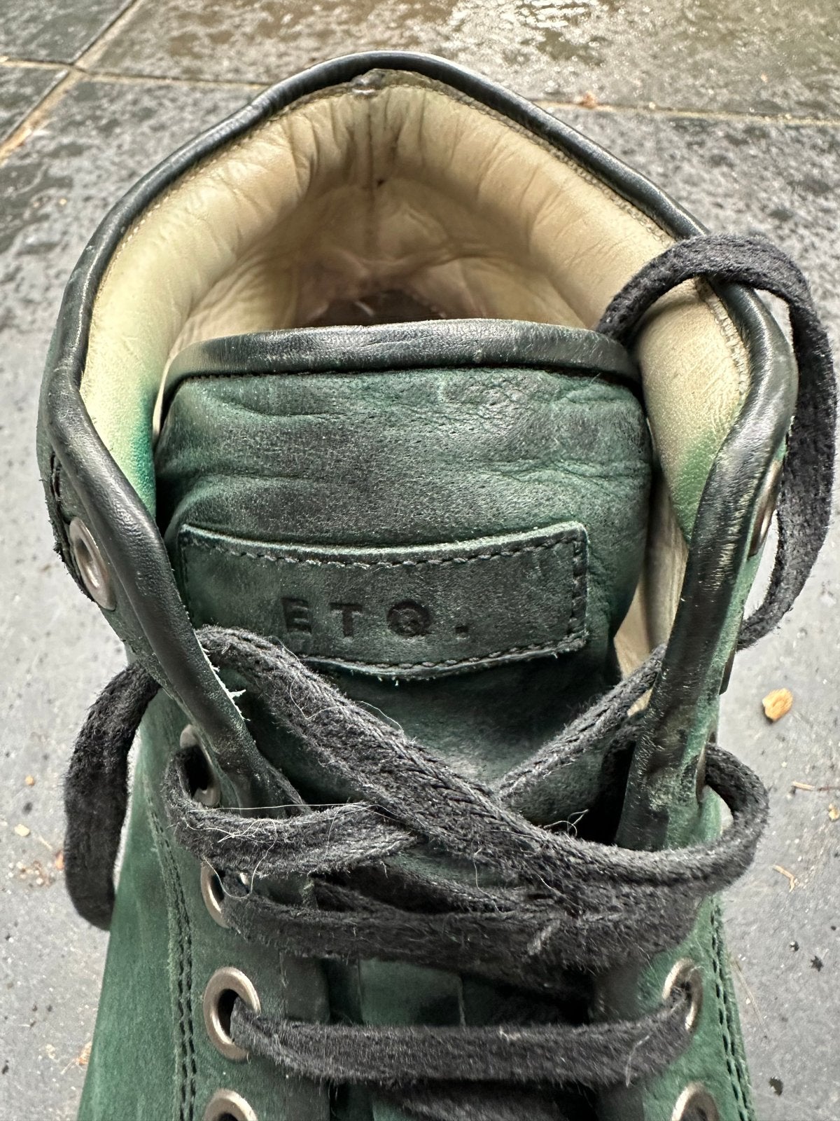 Groene ETQ sneakers maat 44 (vallen klein), Kleding | Heren, Ophalen of Verzenden, Gedragen, Overige kleuren, Sneakers of Gympen