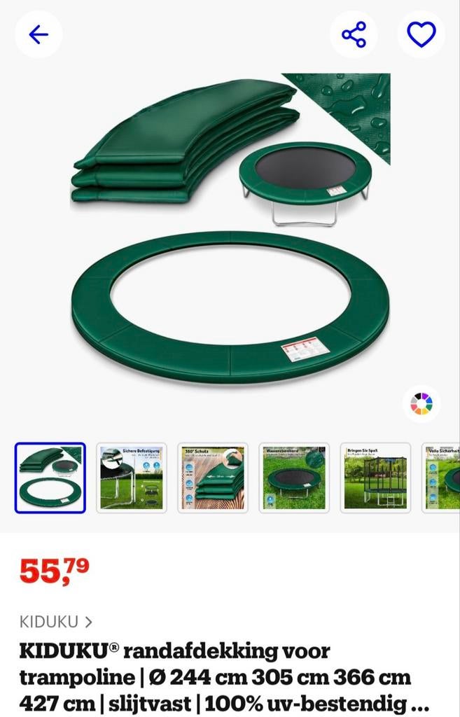Kiduku trampoline rand 366cm, Ophalen, Nieuw