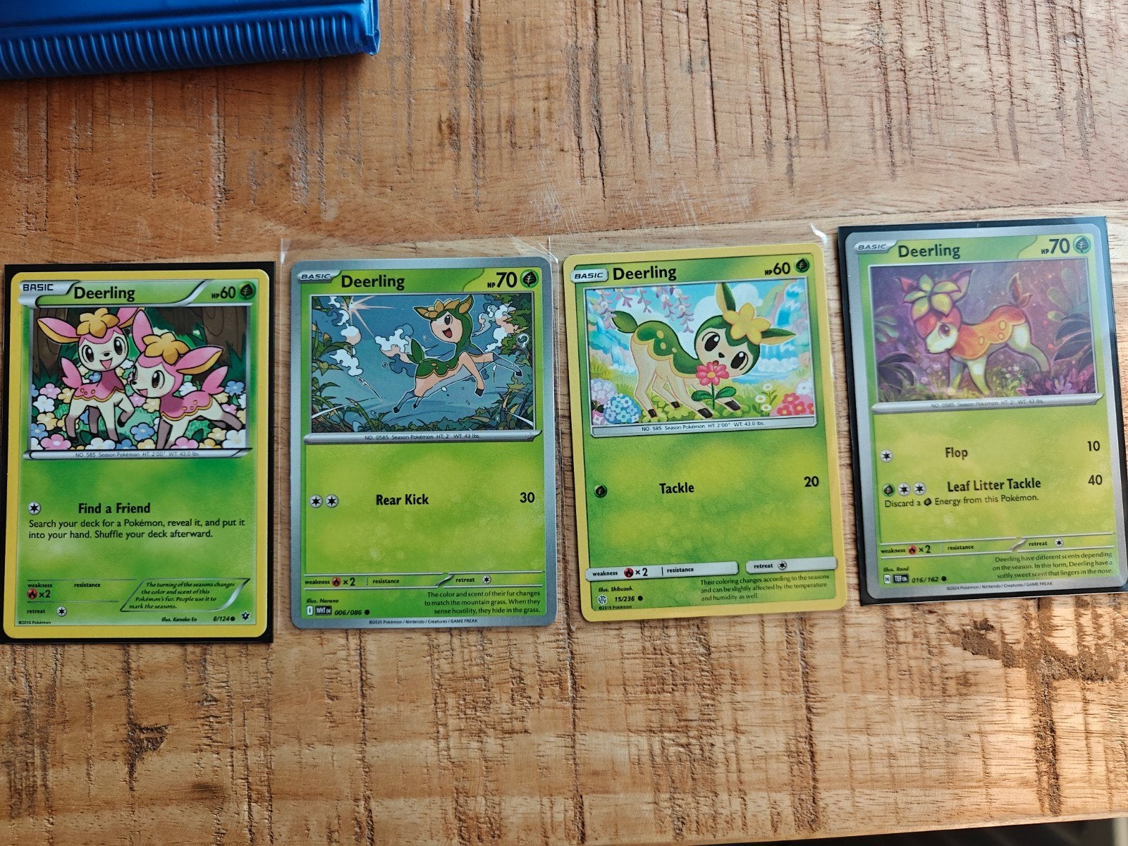 Diverse Deerling Pokémon kaarten in goede staat, Ophalen of Verzenden