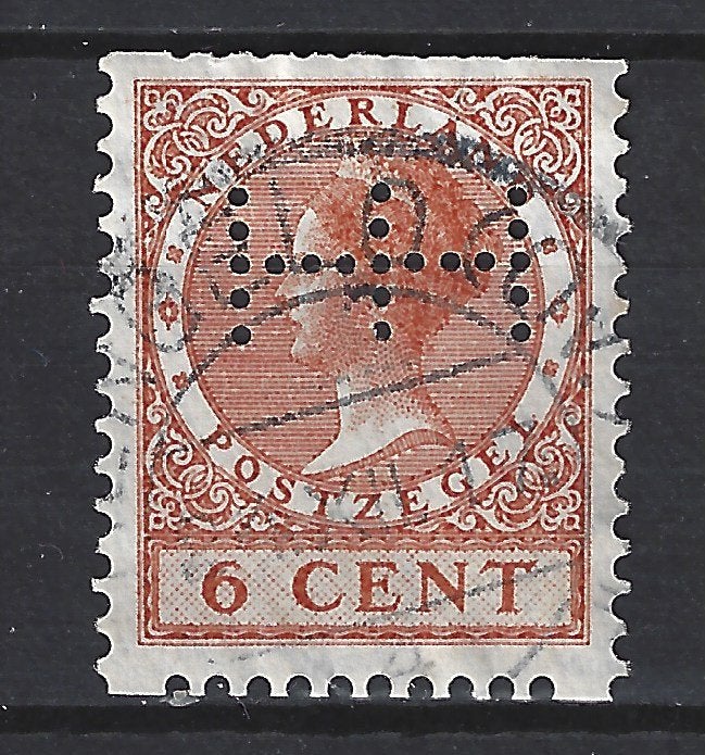 Roltanding 65 perfin HH stempel ALMELO 1930, Ophalen of Verzenden, T/m 1940, Gestempeld