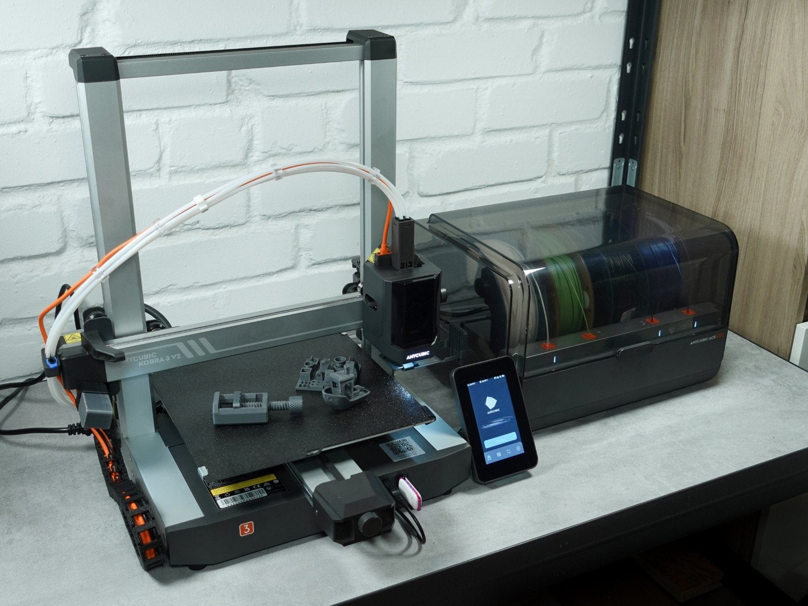 anycubic kobra 3 v2 met ace pro, Computers en Software, Ophalen, Ingebouwde Wi-Fi, Zo goed als nieuw, Filament