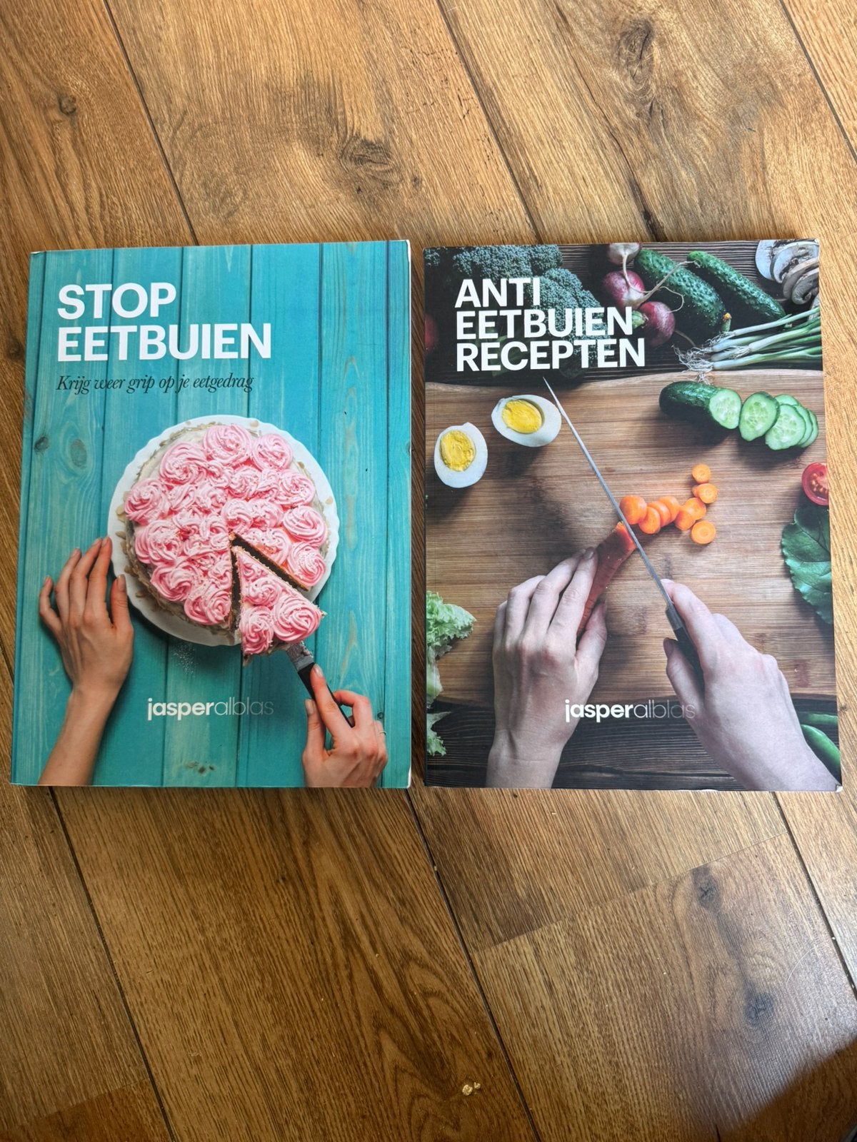 Jasper Alblas - Stop Eetbuien + Anti Eetbuien recepten zgan, Boeken, Ophalen of Verzenden, Zo goed als nieuw, Dieet en Voeding