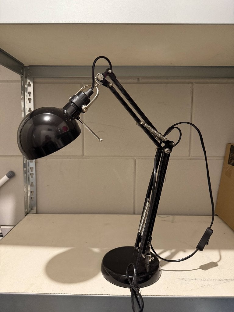 Black lamp ikea, Overige materialen, E14 (klein), 35 cm, Ophalen of Verzenden