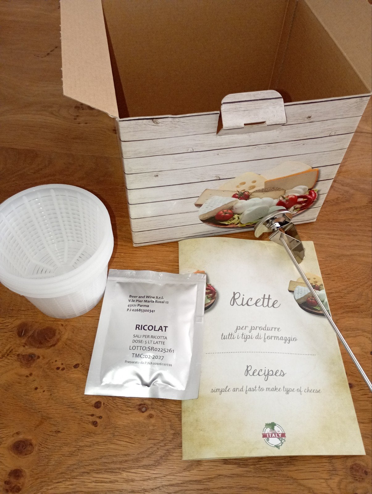 Nieuw Cheese Ricotta Kaasmaakset met Thermometer, Hobby en Vrije tijd, Ophalen of Verzenden, Nieuw