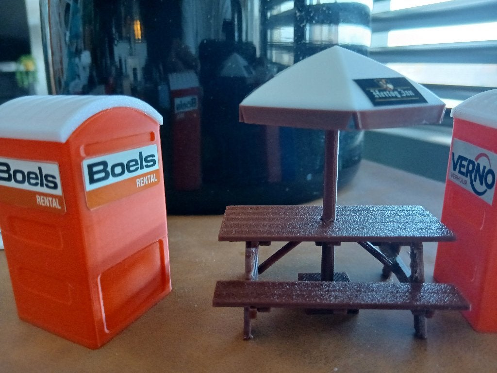 Mobiele toiletten DIXI miniatuur 2 afmetingen, Overige merken, Gelijkstroom of Wisselstroom, Brug, Tunnel of Gebouw, Nieuw