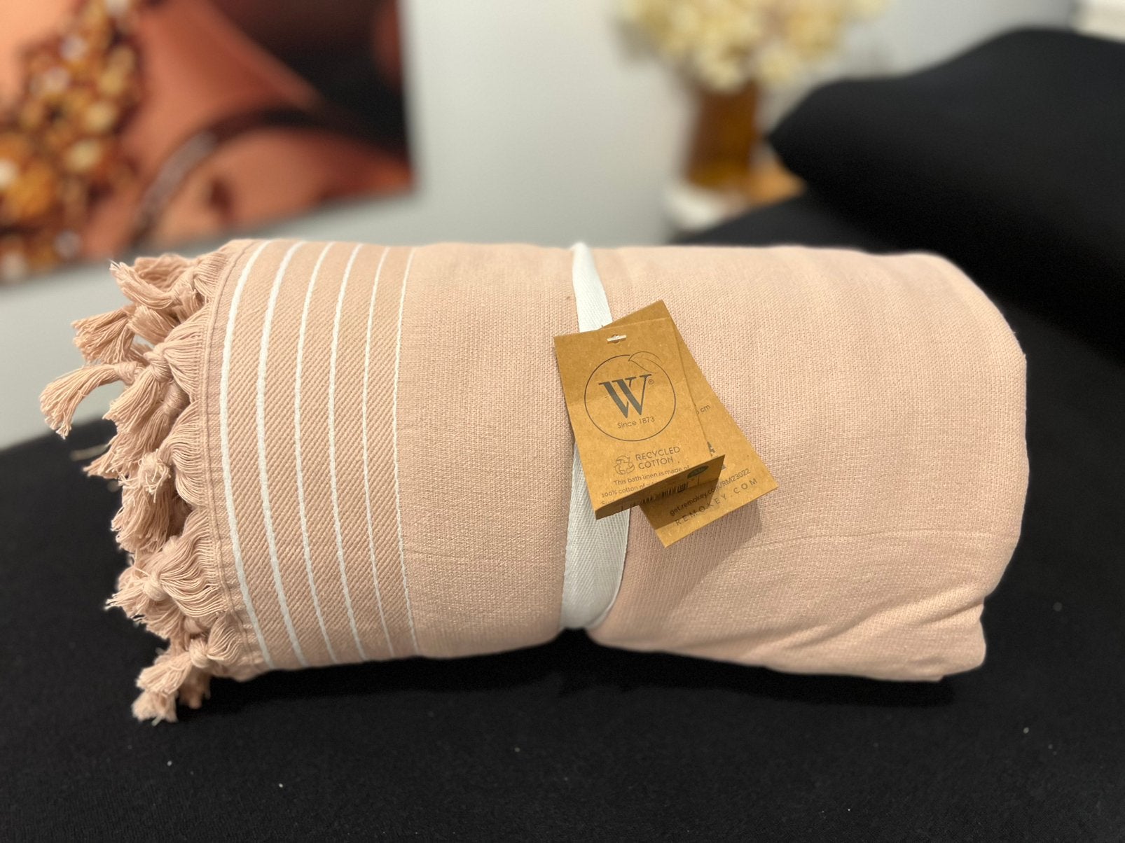 Walra hamam doek 200x200 poeder roze, Ophalen of Verzenden, Nieuw, Roze, Badlaken