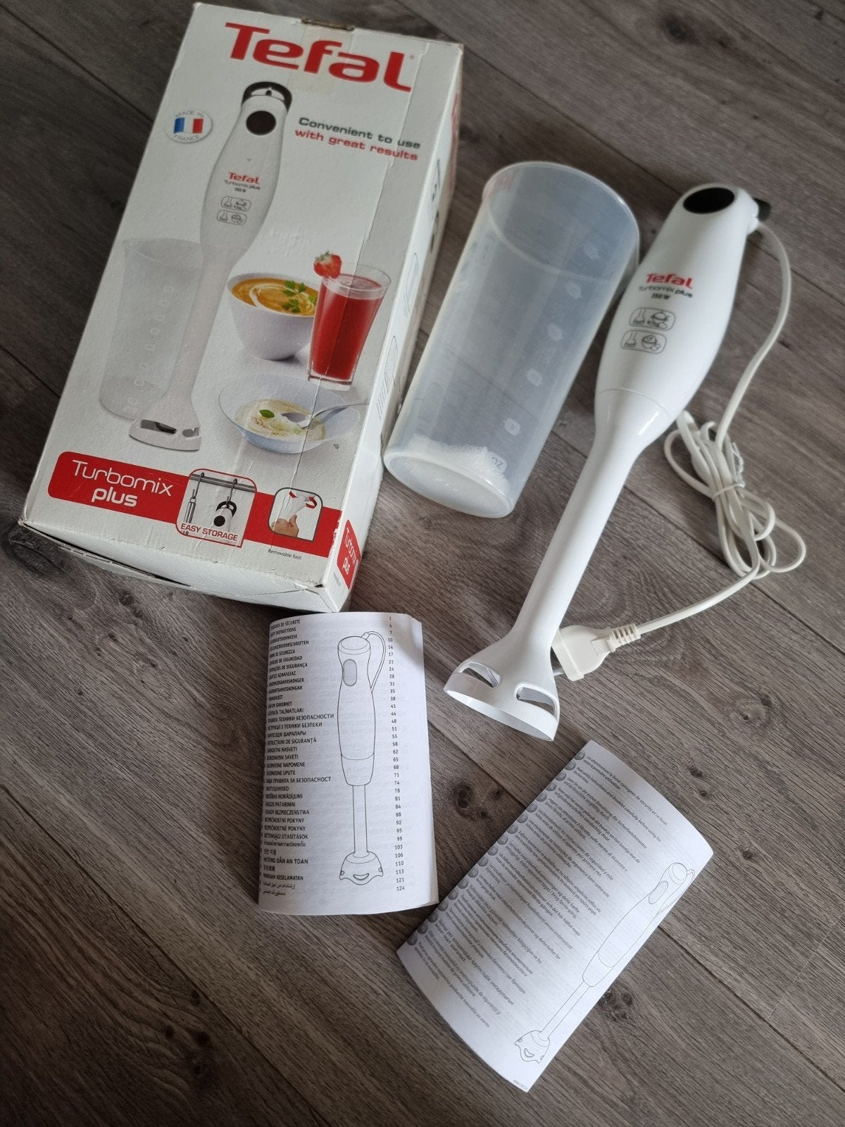 Turbomix Plus staafmixer Tefal, Nieuw (MB5), Minder dan 1 liter, Ophalen of Verzenden, Nieuw, 3 snelheden of meer