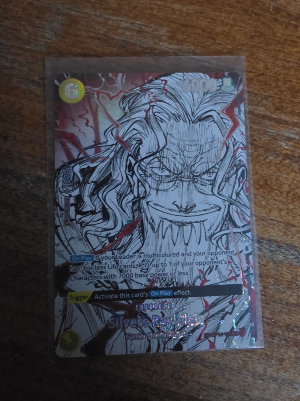 One Piece Card Game - Silver Rayleigh (OP03-076) - Foil, Ophalen of Verzenden, Zo goed als nieuw, Losse kaart, Foil