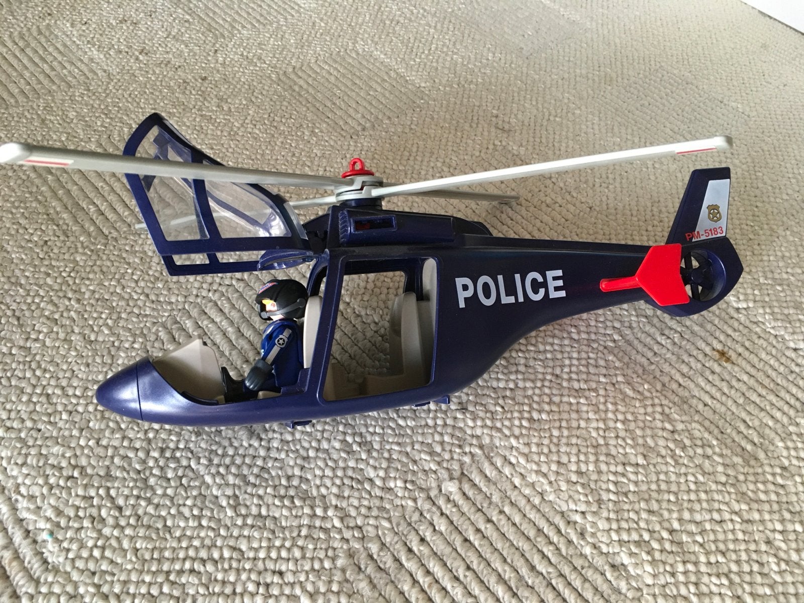 Playmobil politiehelikopter - Gebruikt, maar leuk!, Ophalen, Gebruikt