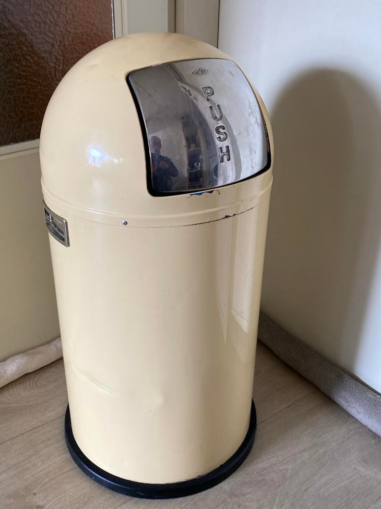 Wesco Pushboy prullenbak 50 l, Ophalen, Gebruikt, 40 liter of meer, Metaal