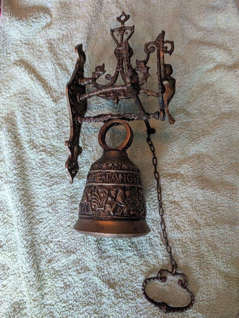 Oude Kloosterbel/trekbel 36 cm hoog, Ophalen of Verzenden