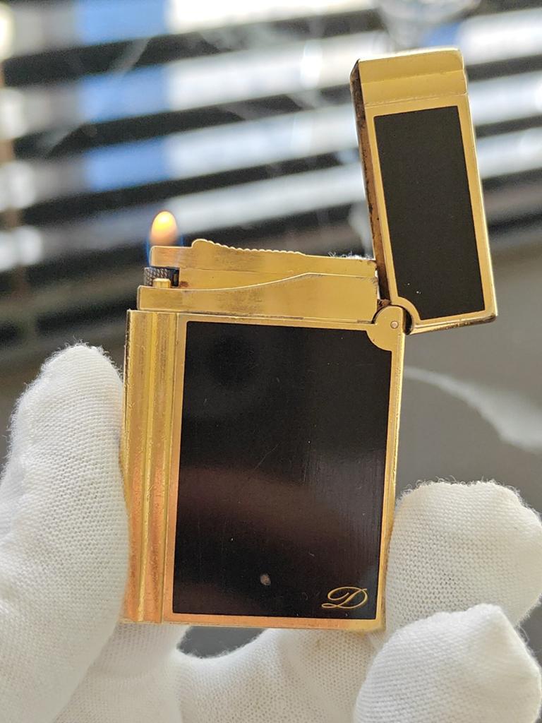 S.T. Dupont Gatsby - Black Laque de Chine & Gold - Working, Verzenden, Gebruikt, Aansteker