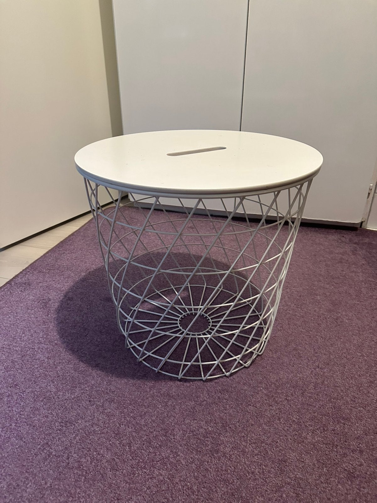 IKEA KVISTBRO opbergtafel / bijzettafel wit (44 cm), Ophalen, Minder dan 50 cm, 50 tot 100 cm, Rond