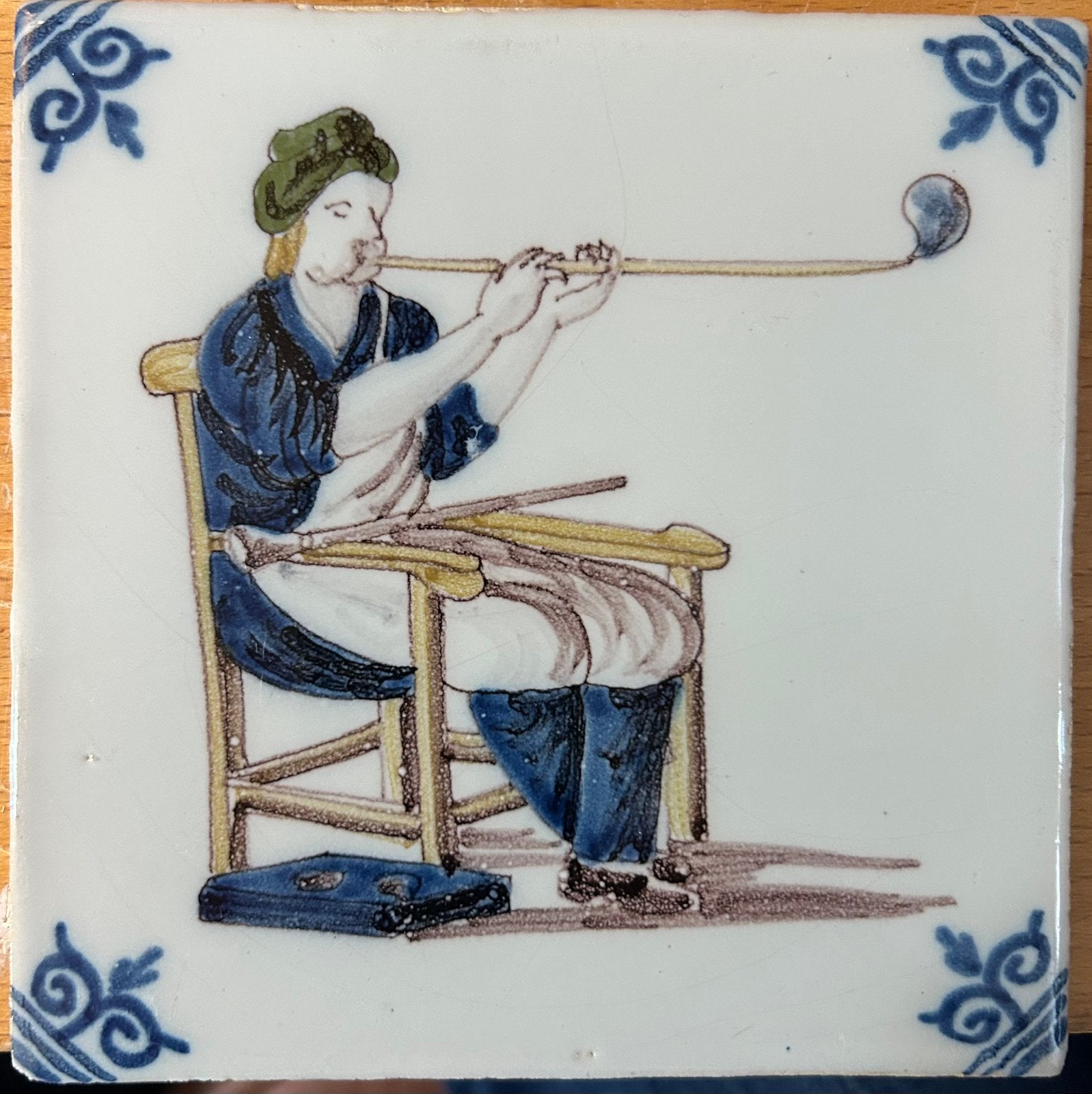 Tegeltje Tichelaar Makkum ca.13x13 cm, Antiek en Kunst, Ophalen of Verzenden