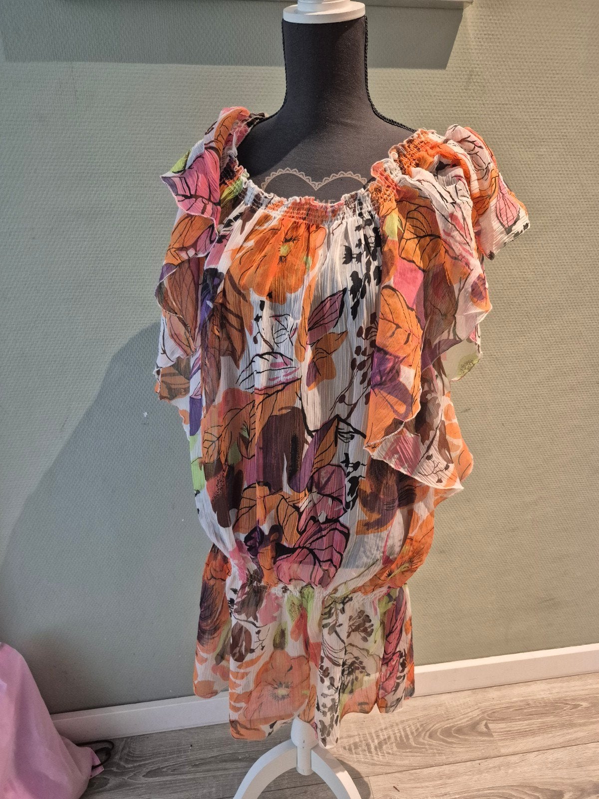 Siya blouse met bloemenprint, one size, Maat 38/40 (M), Siya, Meerkleurig, Nieuw