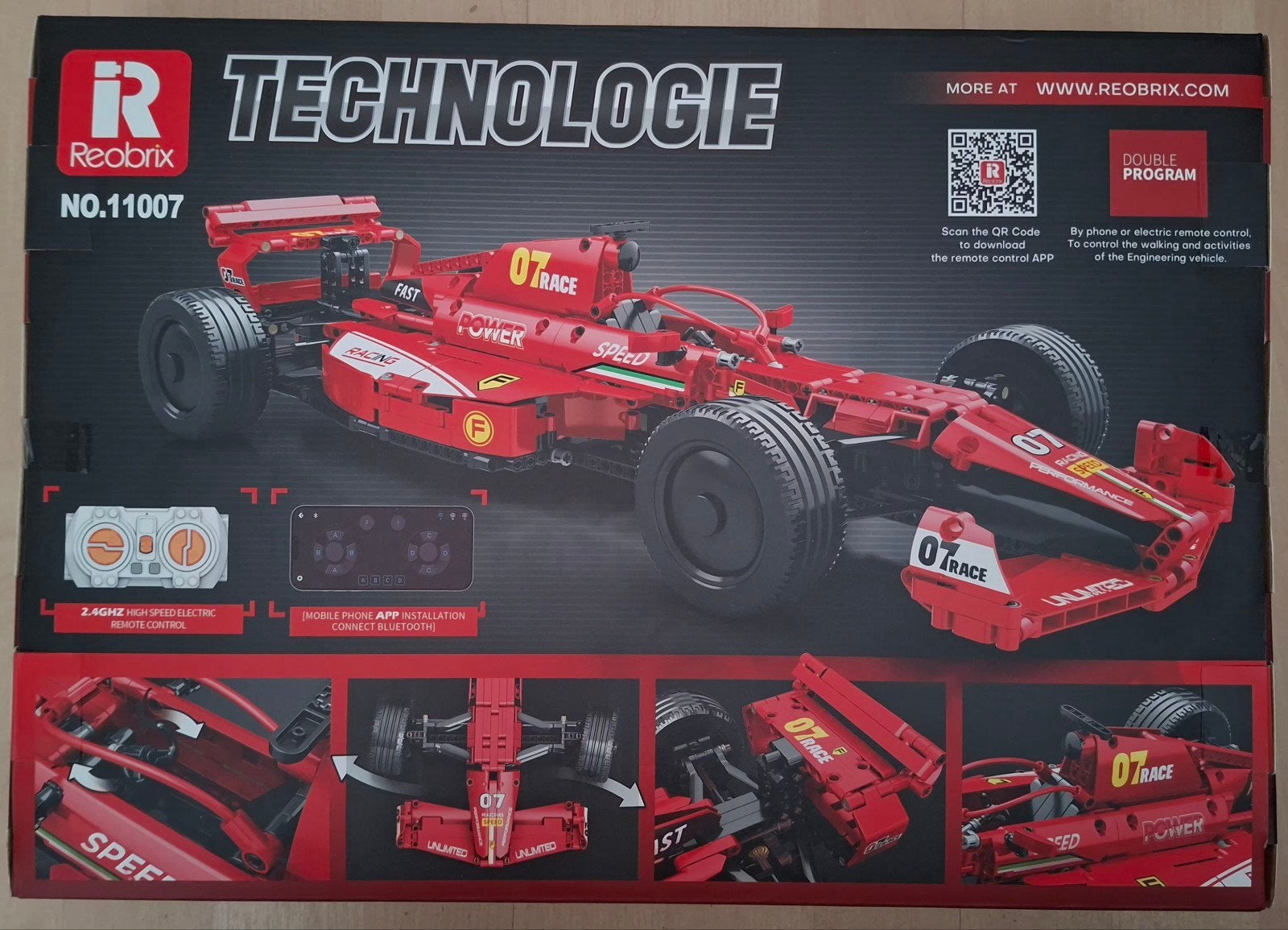 Reobrix Formule 1 Raceauto Bouwpakket RC - Nieuw, Elektro, Nieuw, Ophalen of Verzenden, Auto onroad