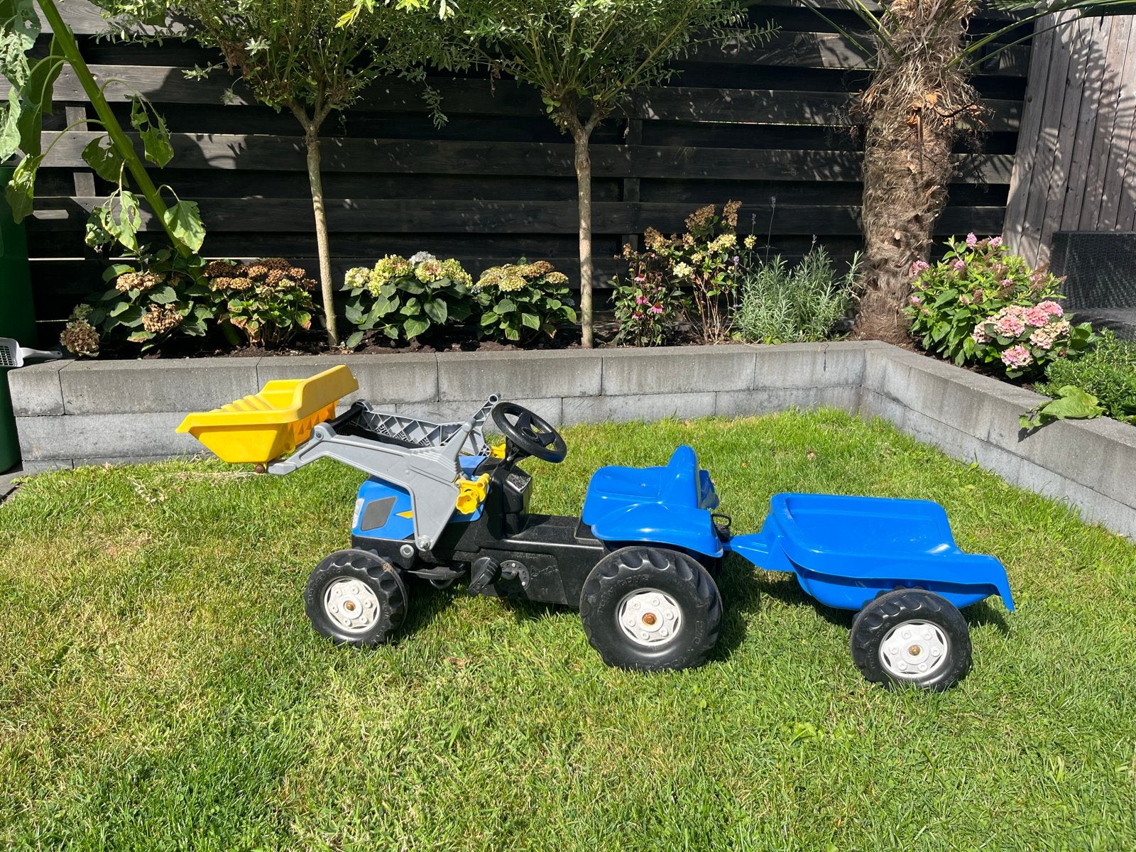 Traptractor met kar - New Holland, Ophalen, Gebruikt