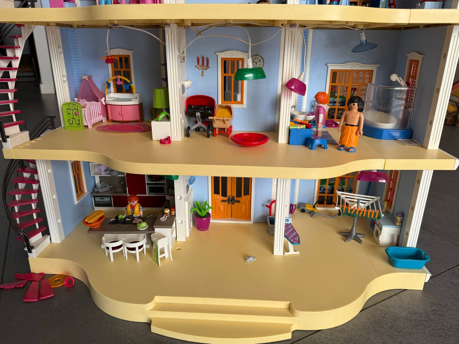 Playmobil Groot Herenhuis met Meubels en Poppen, Kinderen en Baby's, Speelgoed | Poppenhuizen, Ophalen, Zo goed als nieuw, Poppenhuis