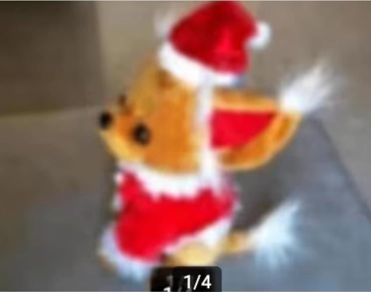 Kerst knuffel Hoogte 28 cm, Ophalen of Verzenden, Zo goed als nieuw