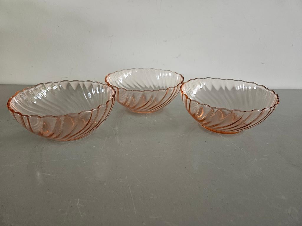 Persroze Luminarc schaaltjes, Ophalen of Verzenden, Glas, Overige stijlen, Schaal of Schalen